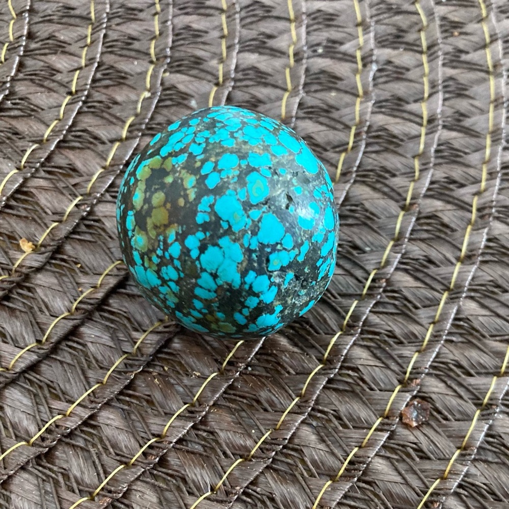 Spider Web Turquoise Bead 100mm